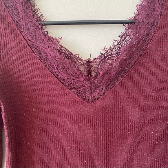 Burgundy Long Sleeve Top - Picture 5 of 6